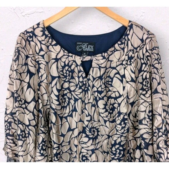 Alex Evenings Blouse 1X - Picture 6 of 10